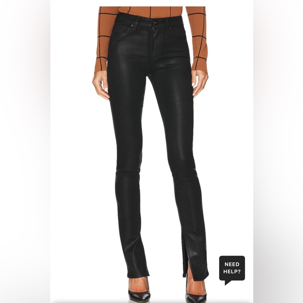 Paige Constance Skinny in Black Fog Luxe Coating